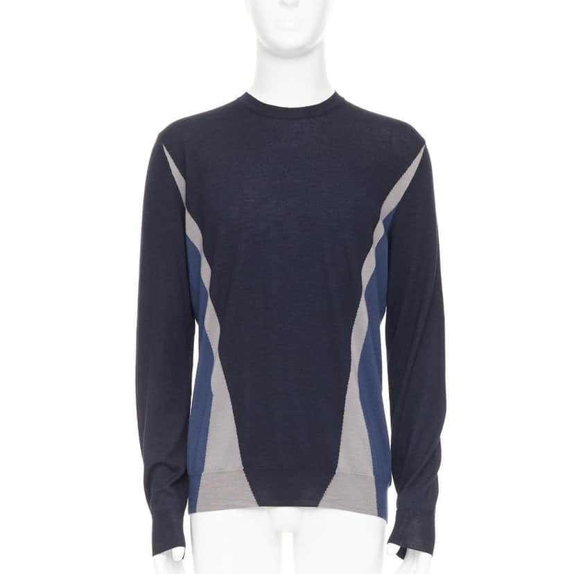 Hermes Top Navy Cashmere Fair condition - Front View