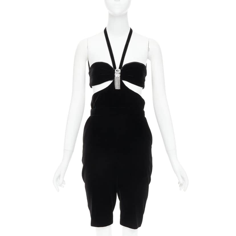 Saint Laurent Jumpsuit Black Viscose Never worn, with tag - Front View