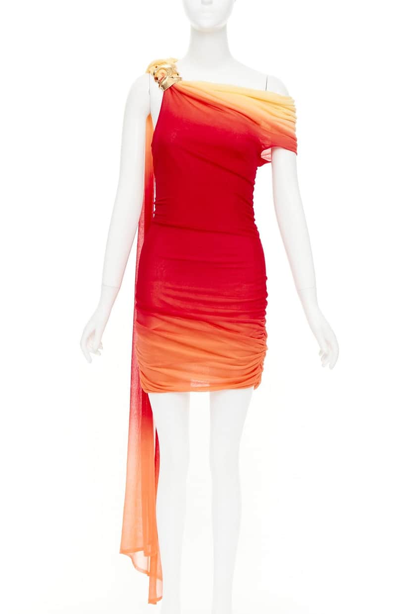 SALVATORE FERRAGAMO Dress Orange Silk Never worn, with tag - Front View