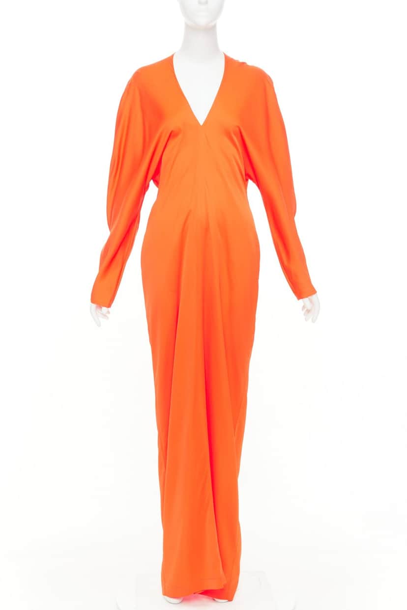 SALVATORE FERRAGAMO Dress Orange Viscose Never worn, with tag - Front View