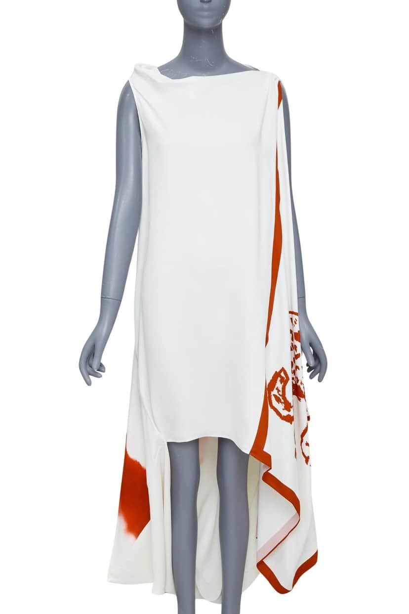 SALVATORE FERRAGAMO Dress Ecru Viscose Never worn, with tag - Front View