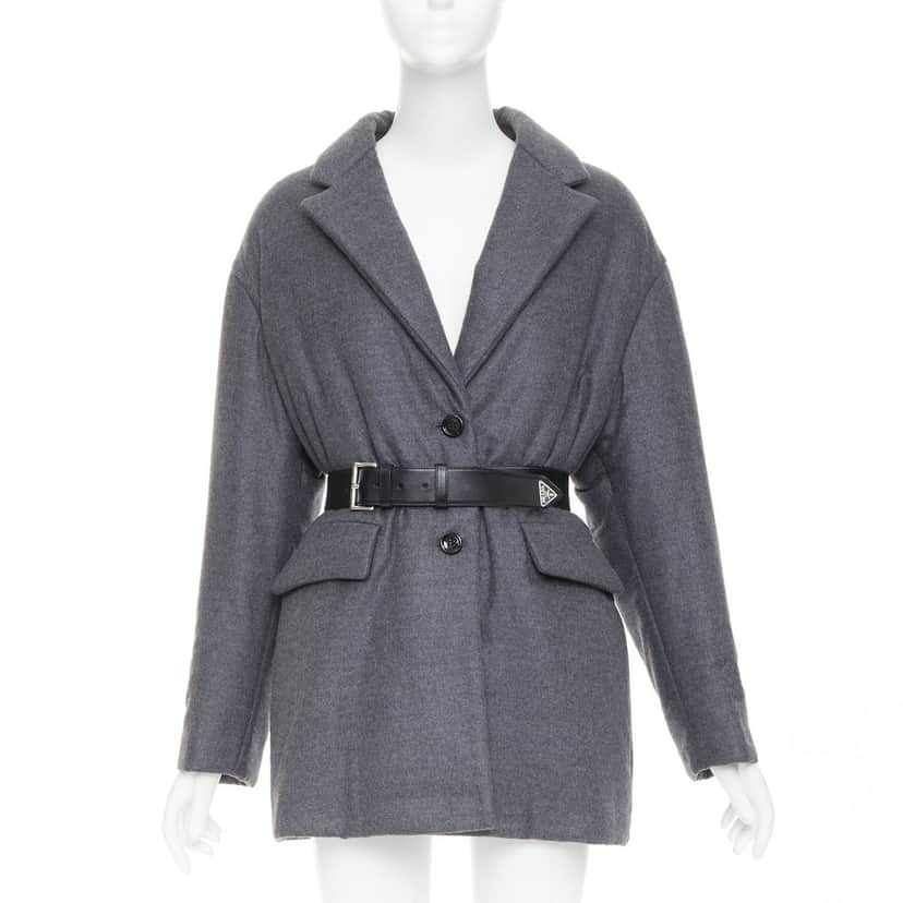 Prada Grey Cashmere Coats Grey Cashmere Never worn, with tag - Front View