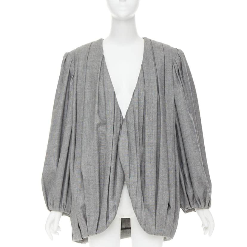 Louis Vuitton Jacket Grey Wool Very good condition - Front View