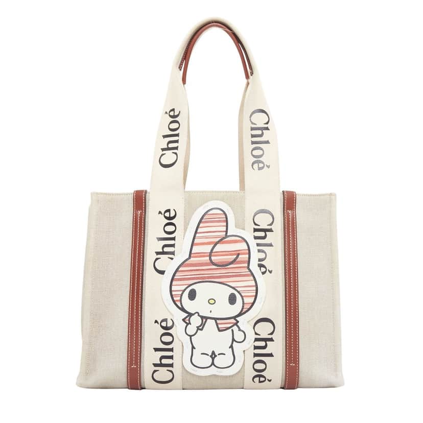 Chloe Handbag Beige Polyester Good condition - Front View