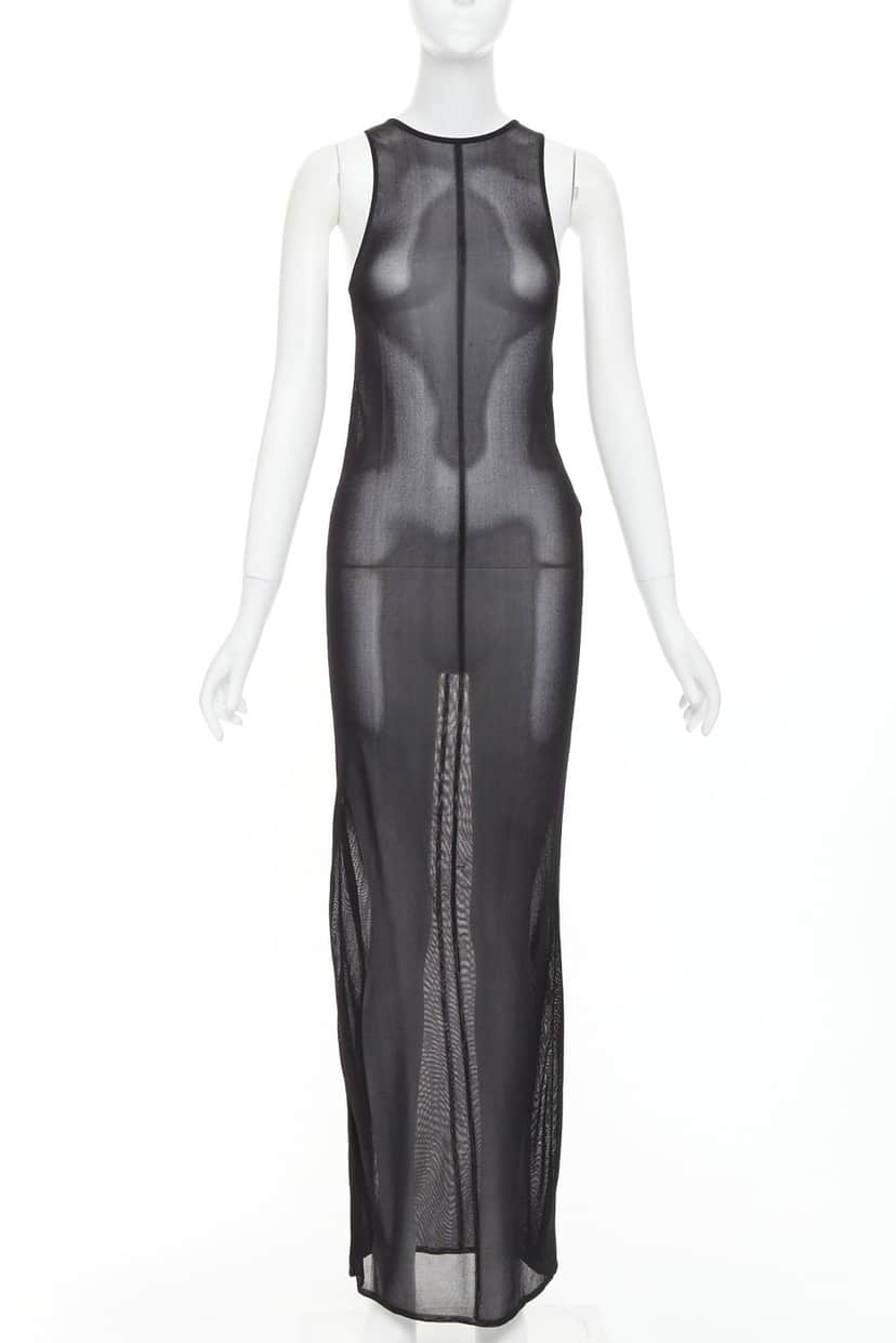 Saint Laurent Dress Black Viscose Never worn, with tag - Front View