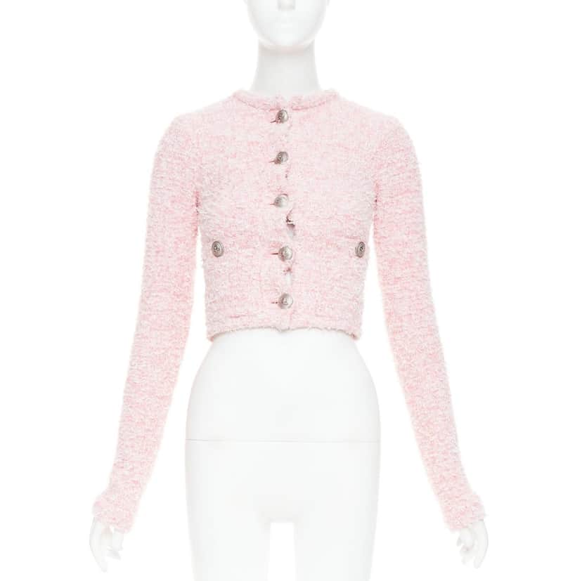 Balenciaga Jacket Pink Cotton Never worn, with tag - Front View