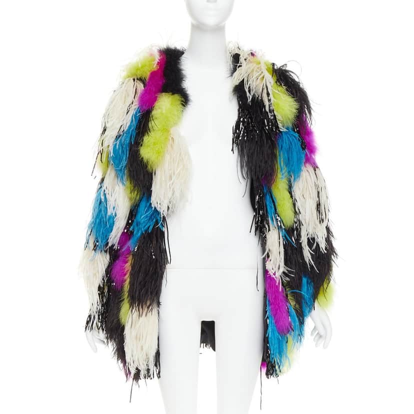 Alexandre Vauthier Coat MultiColor Fur Very good condition - Front View