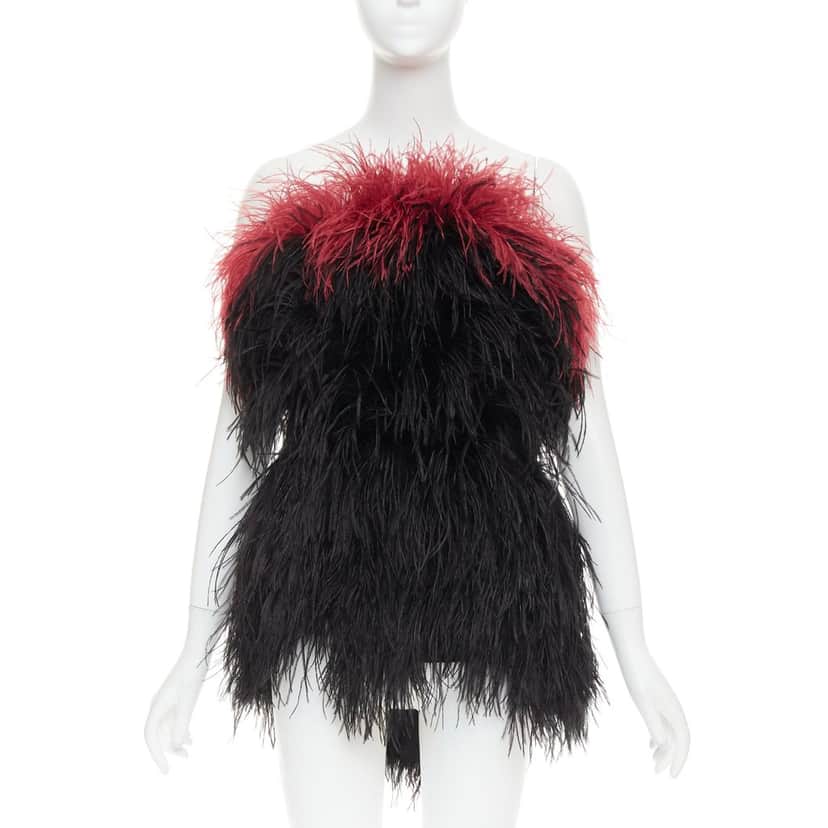 Alexandre Vauthier Dress Black Fur Very good condition - Front View