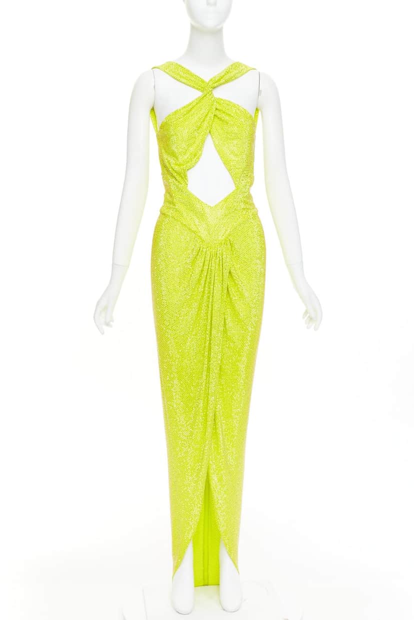 Alexandre Vauthier Dress Yellow Viscose Good condition - Front View