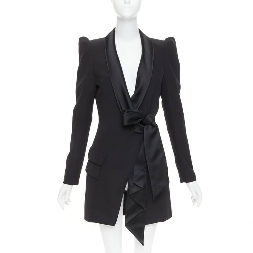 Alexandre Vauthier Black Wool Dress Black Wool Very good condition - Front View