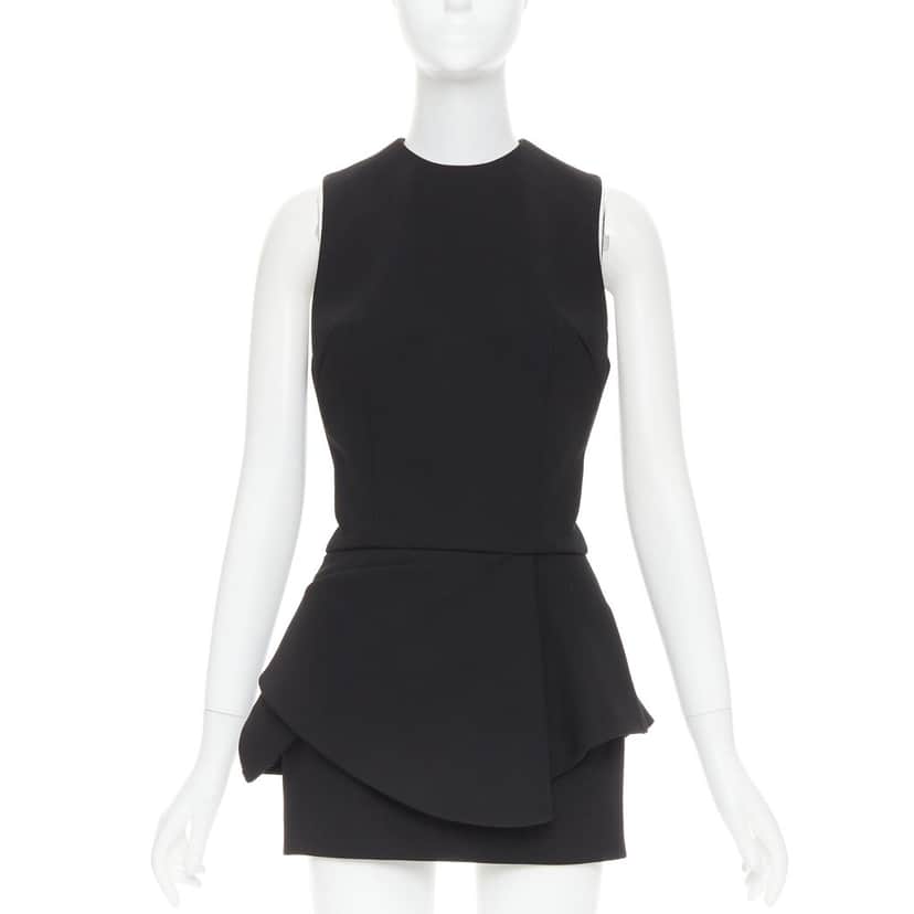 Alexandre Vauthier Dress Black Wool Very good condition - Front View