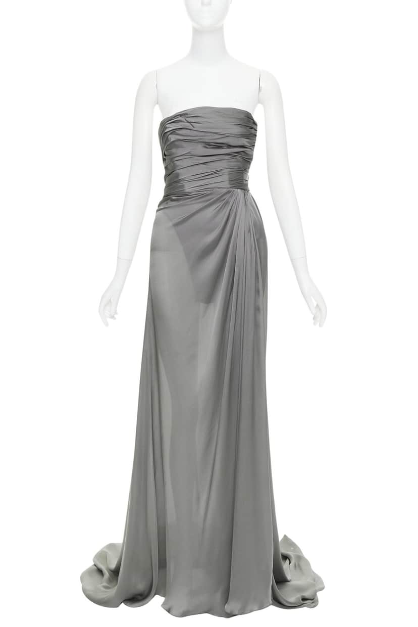 Alexandre Vauthier Top Grey Silk Good condition - Front View