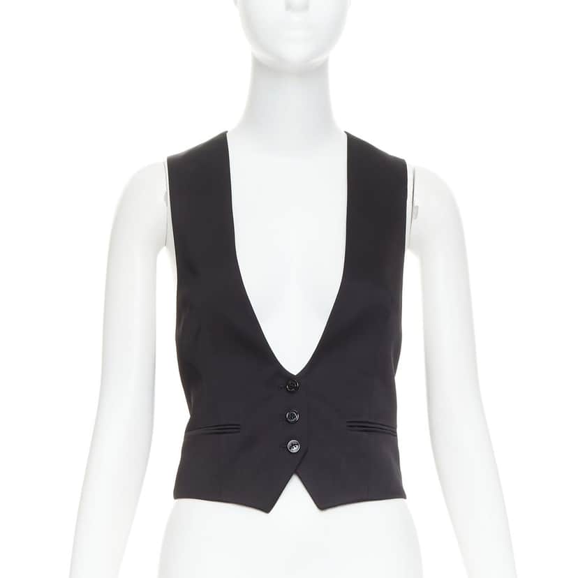 Alexandre Vauthier Top Black Silk Very good condition - Front View