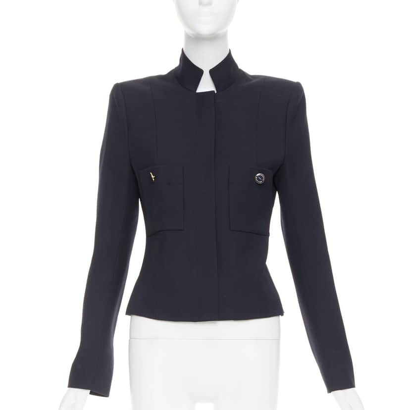 Alexandre Vauthier Jacket Navy Wool Very good condition - Front View