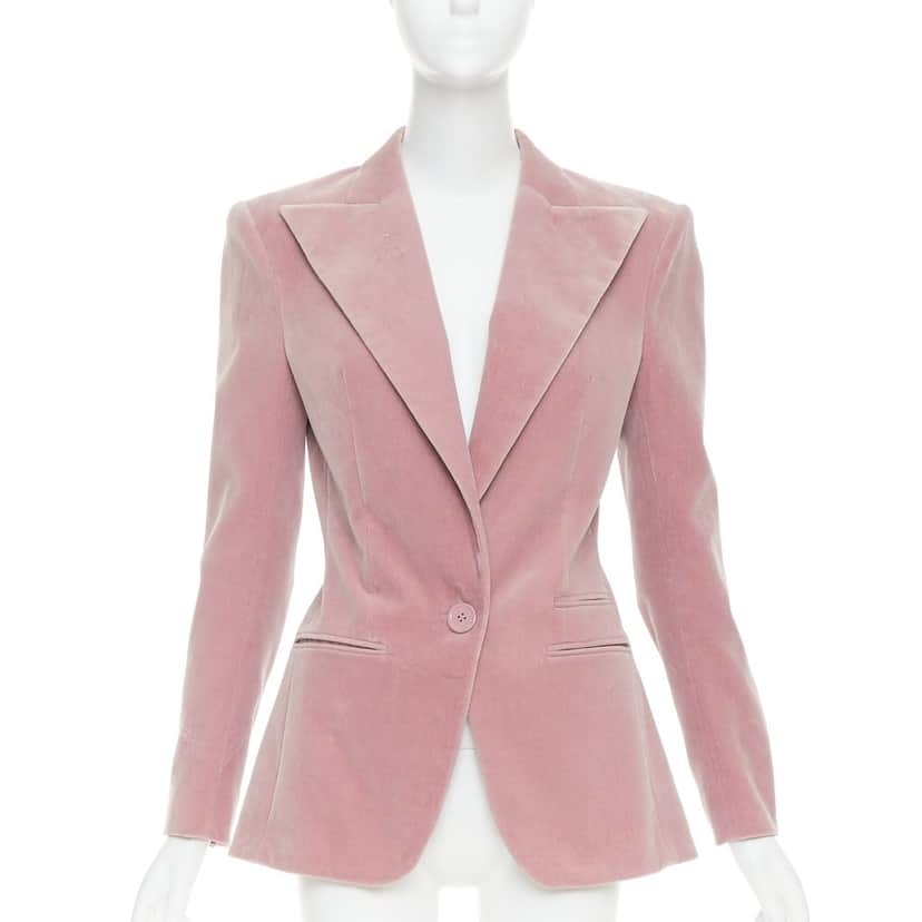 Alexandre Vauthier Jacket Pink Velvet Good condition - Front View
