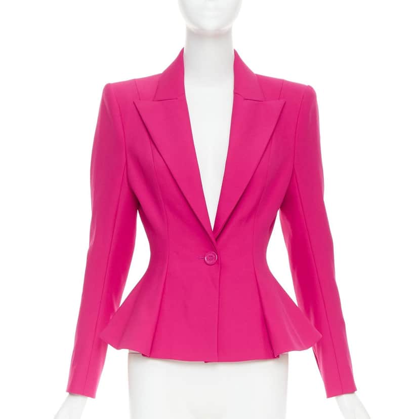 Alexandre Vauthier Pink Wool Jacket Pink Wool Very good condition - Front View