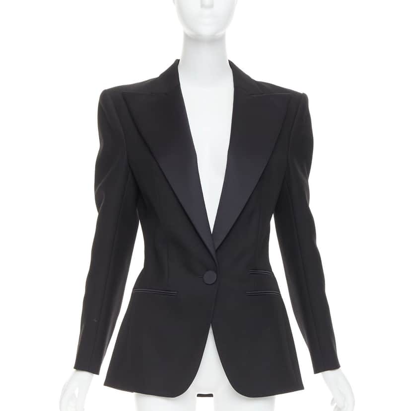 Alexandre Vauthier Jacket Black Wool Very good condition - Front View
