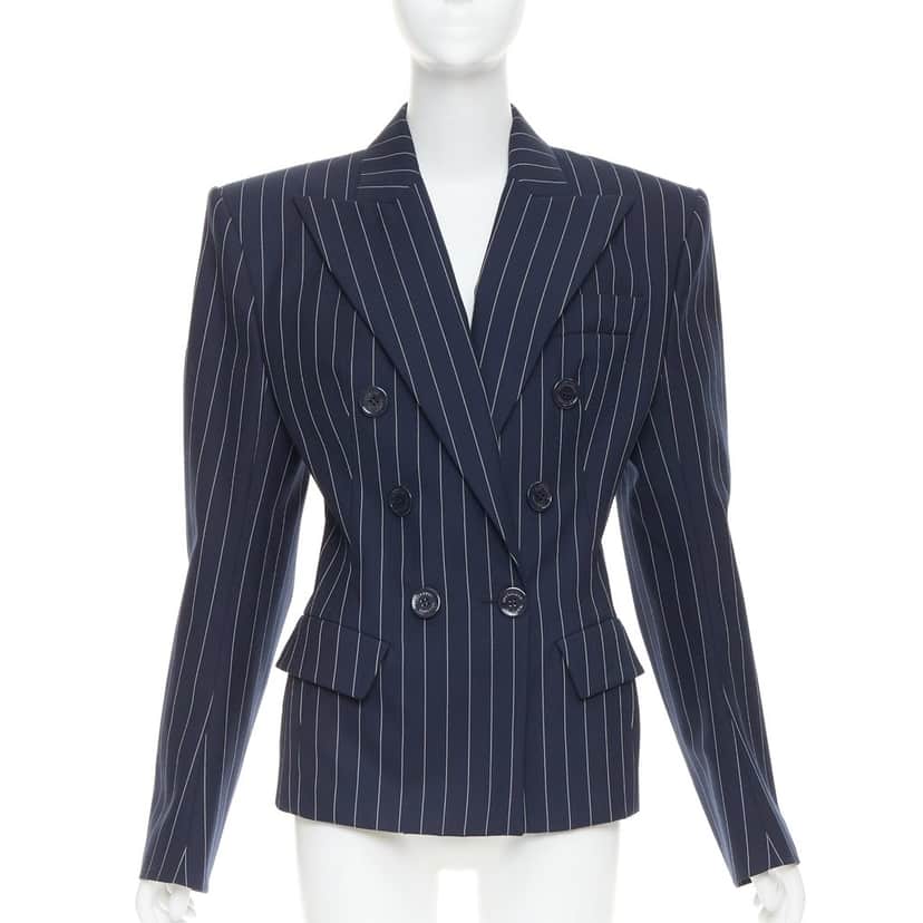 Alexandre Vauthier Jacket Navy Wool Very good condition - Front View