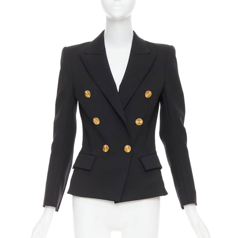 Alexandre Vauthier Jacket Black Wool Very good condition - Front View