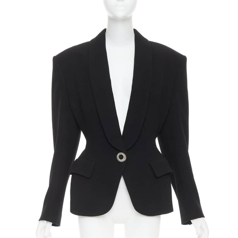 Alexandre Vauthier Jacket Black Wool Very good condition - Front View