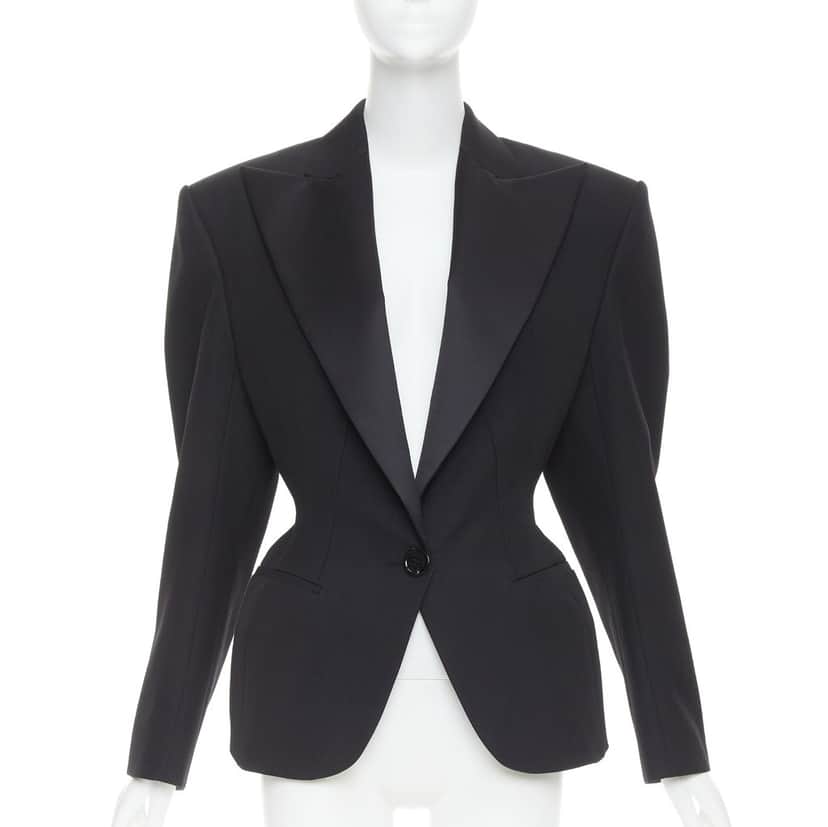 Alexandre Vauthier Jacket Black Wool Very good condition - Front View