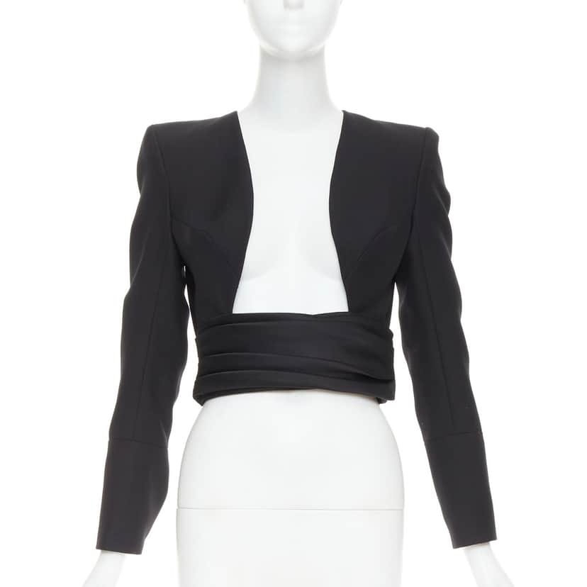 Alexandre Vauthier Jacket Black Wool Very good condition - Front View