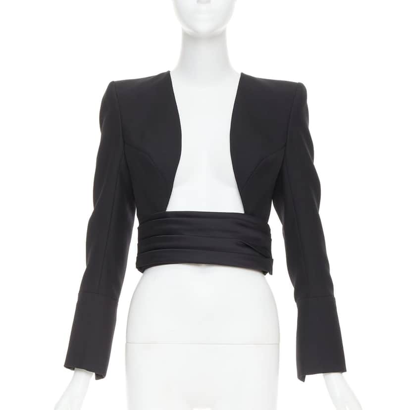 Alexandre Vauthier Jacket Black Wool Very good condition - Front View