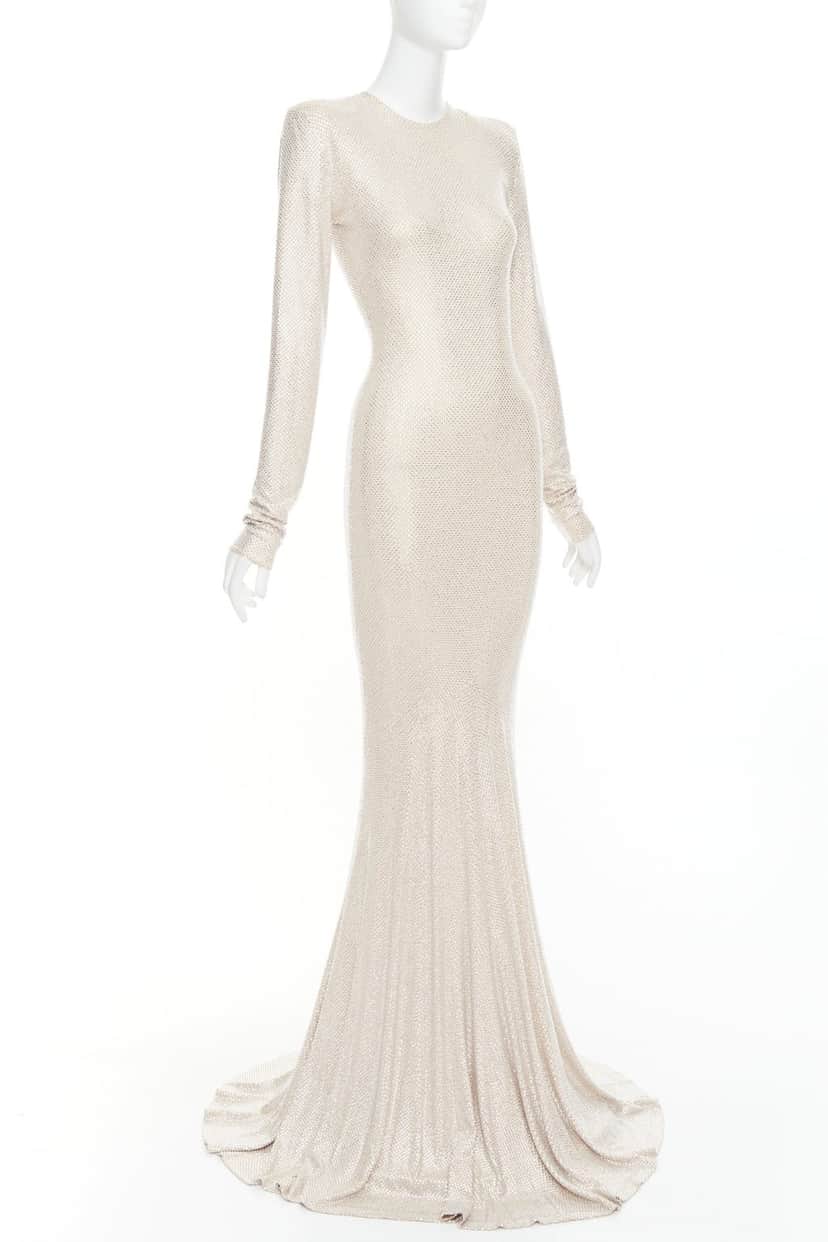 Alexandre Vauthier Dress Beige Viscose Very good condition - Front View