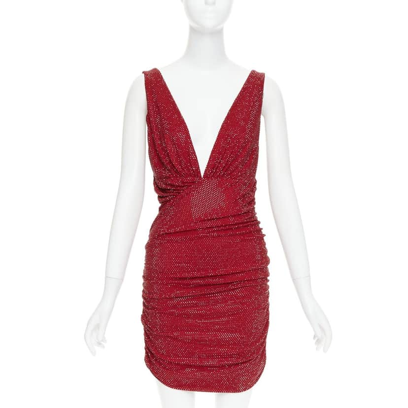 Alexandre Vauthier Dress Red Viscose Never worn, with tag - Front View