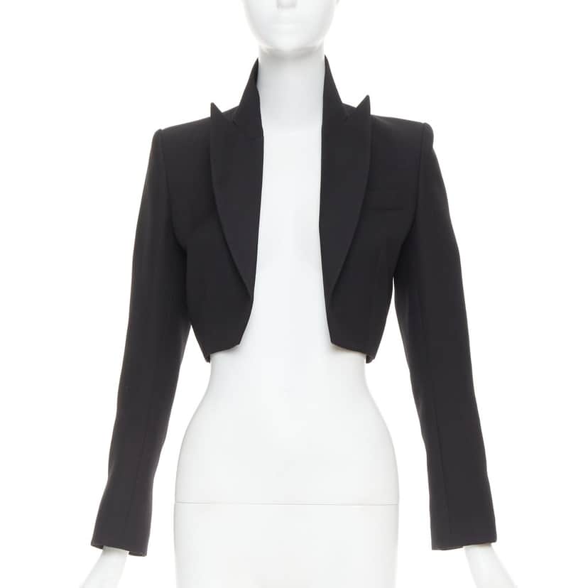 Alexandre Vauthier Black Polyester Jacket Black Polyester Very good condition - Front View