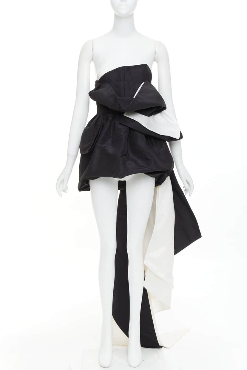 Alexandre Vauthier Dress Black Silk Fair condition - Front View