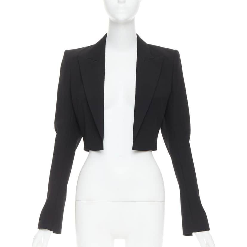 Alexandre Vauthier Jacket Black Wool Very good condition - Front View