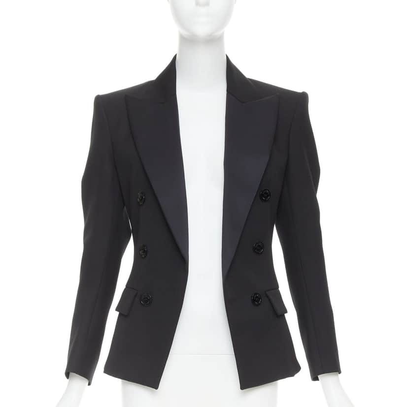 Alexandre Vauthier Jacket Black Wool Very good condition - Front View