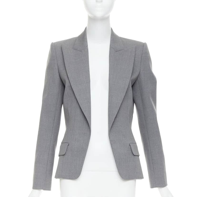 Alexandre Vauthier Jacket Grey Wool Very good condition - Front View