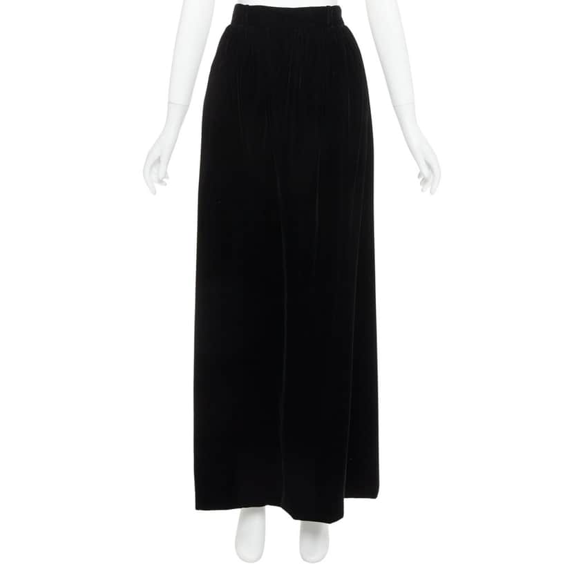 Alexandre Vauthier Skirt Black Velvet Very good condition - Front View