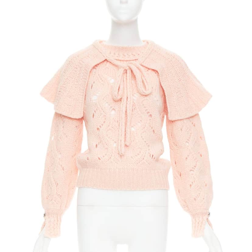 Chanel Top Pink Wool Very good condition - Front View
