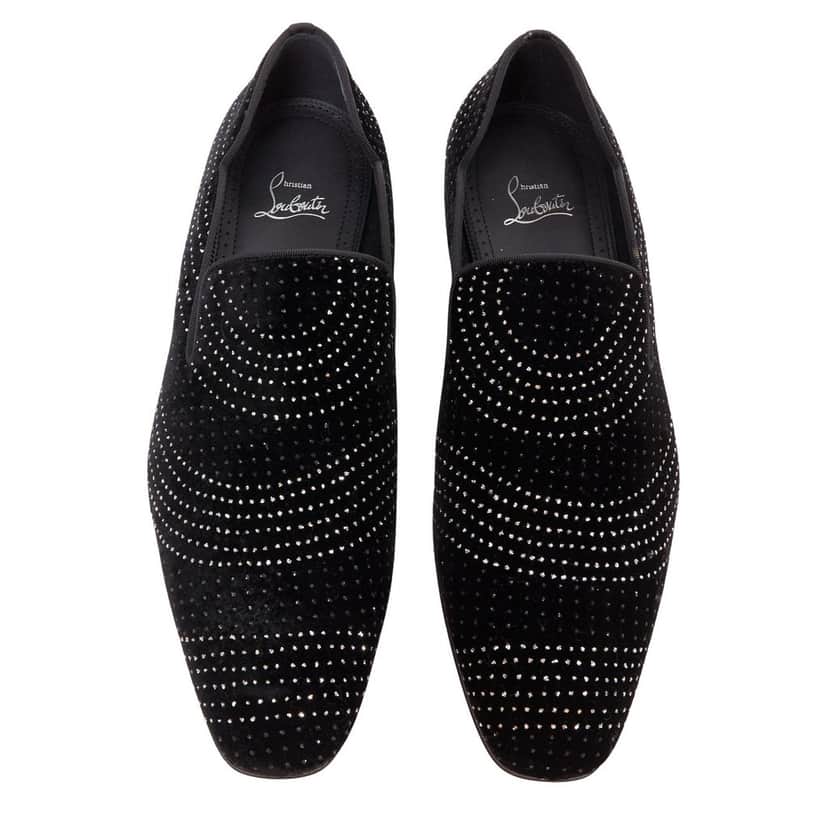 Christian Louboutin Dandy Chick Orlato Flat Velvet River Black Velvet Never worn - Front View