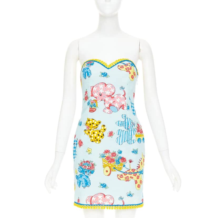 Moschino Dress Blue Polyamide Never worn, with tag - Front View