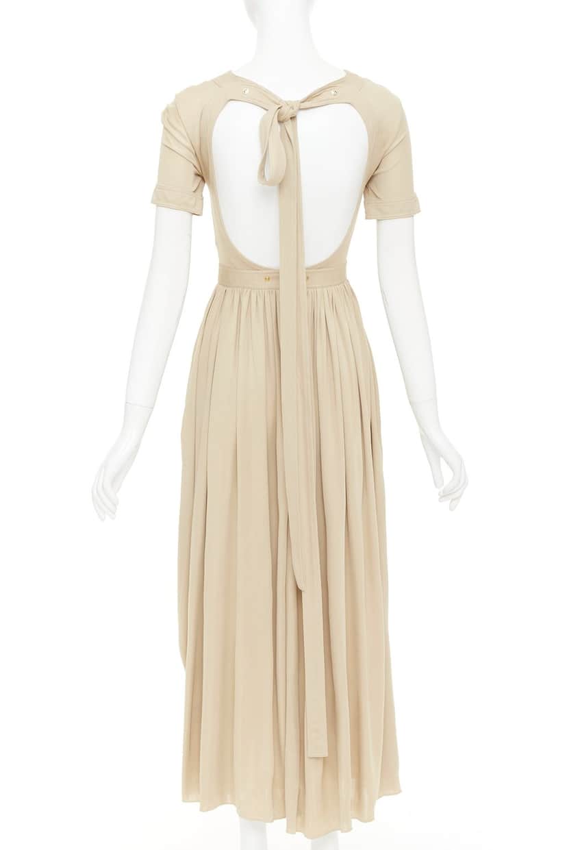 Celine Dress Beige Viscose Fair condition - Front View
