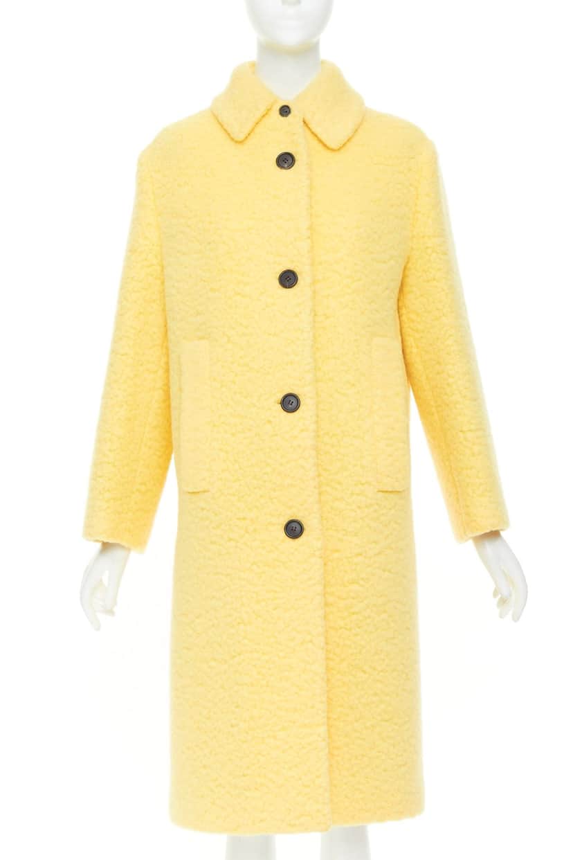 Prada Coat Yellow Wool Never worn, with tag - Front View