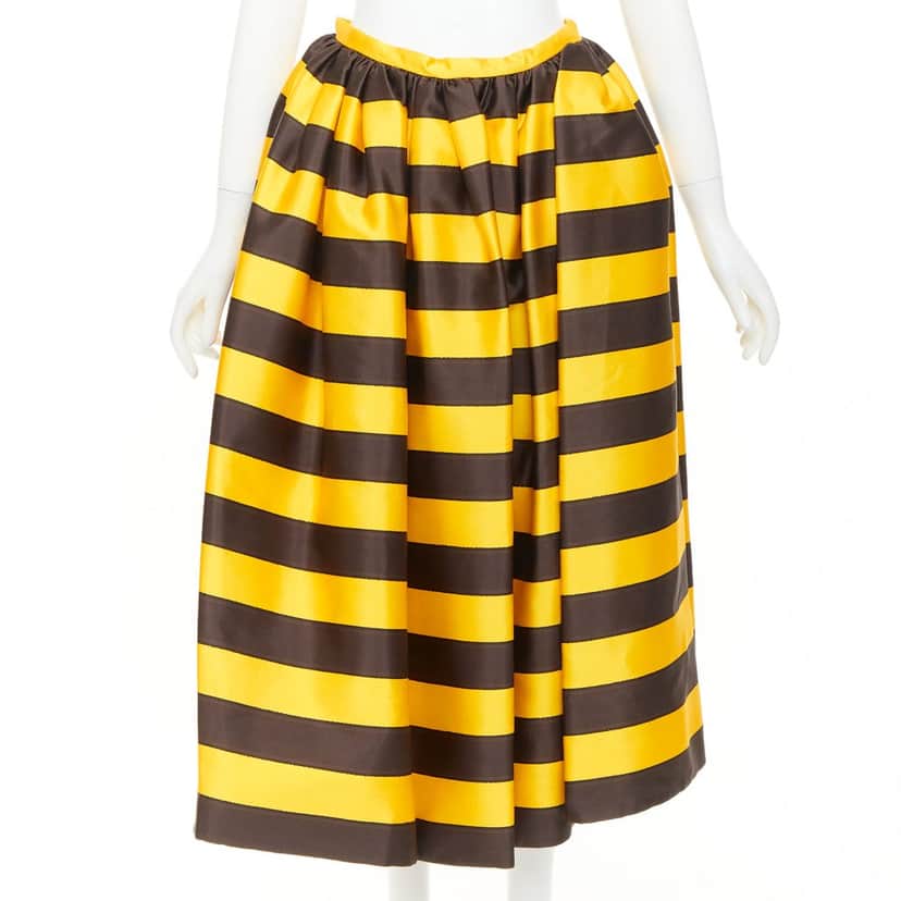 Prada Skirt Yellow Silk Never worn, with tag - Front View