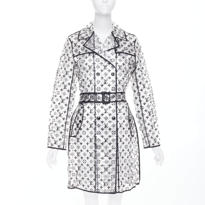 Louis Vuitton Coat Black Polyester Fair condition - Front View