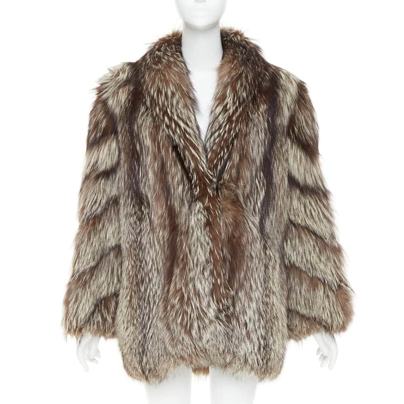 No Brand Coat Brown Fur Very good condition - Front View