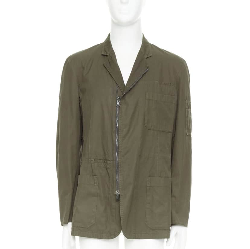 Y's Yohji Yamamoto Jacket Green Cotton Fair condition - Front View