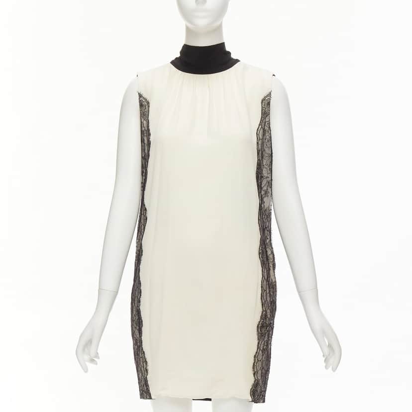 D&G Lace Side Trim Dress Black Silk Very good condition - Front View