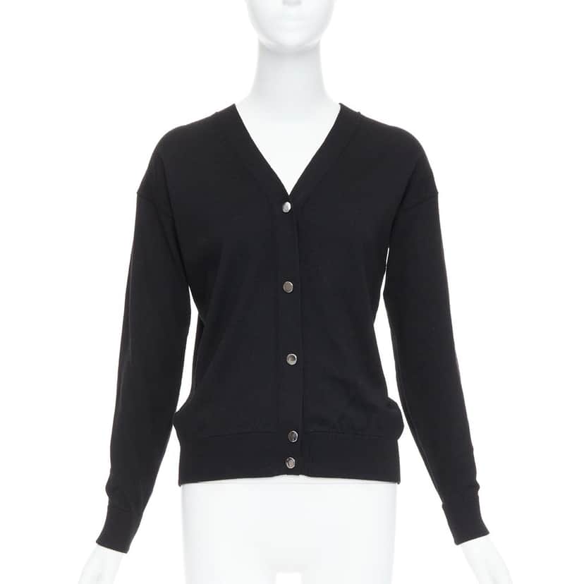 Alexander Wang Sheer Back Cardigan Black Wool Very good condition - Front View