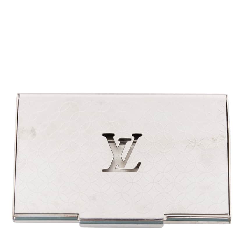 Louis Vuitton Porte Carte Champs Elysees Silver Fair condition - Front View