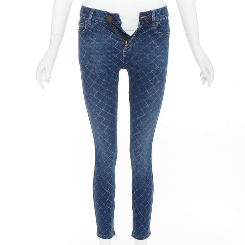 Chanel Jeans Blue Cotton Very good condition - Front View