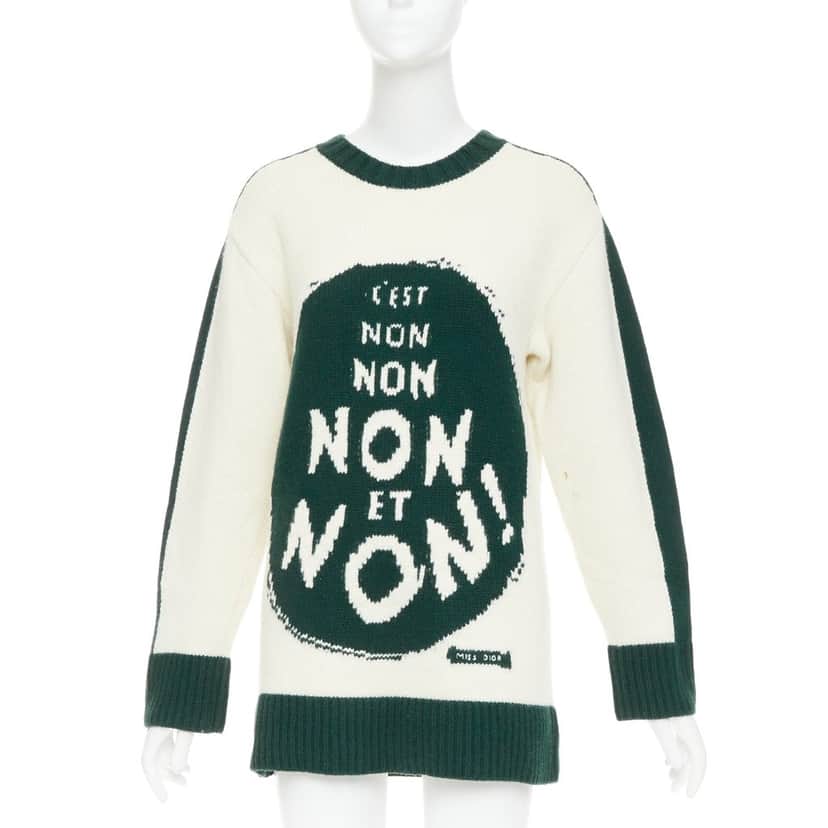 Dior Miss Dior Non Non Green Wool Fair condition - Front View