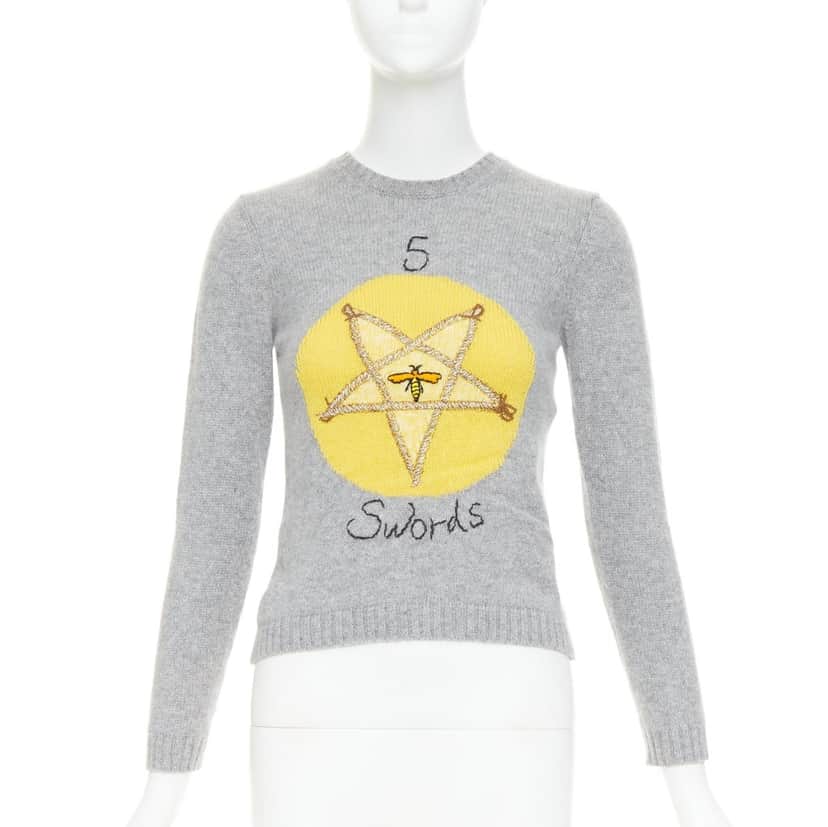 Dior 5 of Swords Grey Cashmere Very good condition - Front View